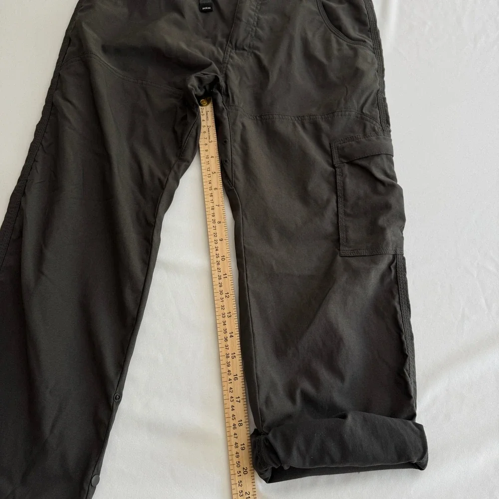 prAna Pants Mens 34x30 Grey Zion Hiking Cargo Stretch Nylon 1969791
